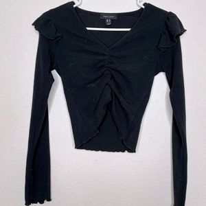 New Look long sleeve crop top sz 4